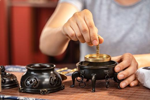 陈巧生制 帝王熏炉铜炉礼盒装仿古宣德炉可收藏送礼 商品图5