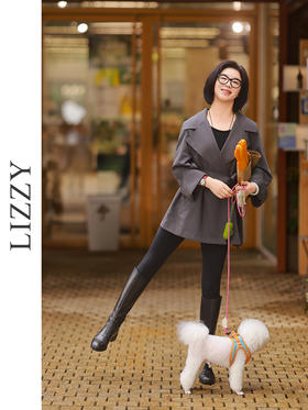 LIZZY都市休闲宽松减龄气质通勤短风衣8176