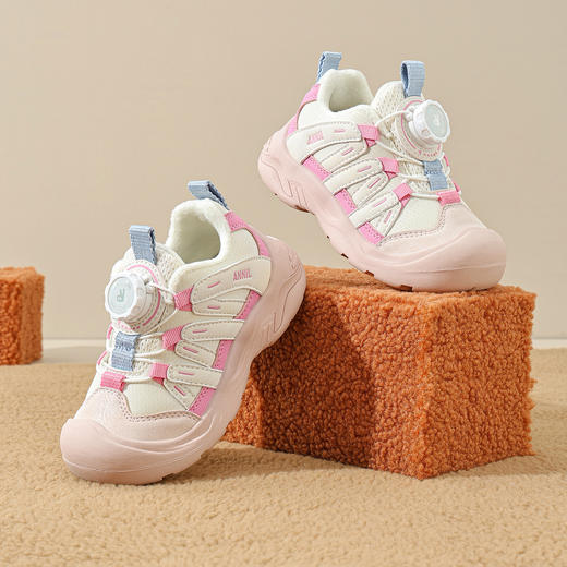 ANNIL/安奈儿童鞋男女童冬季运动鞋儿童绒绒靴保暖二棉鞋旋钮加绒运动鞋HM5405614 商品图1