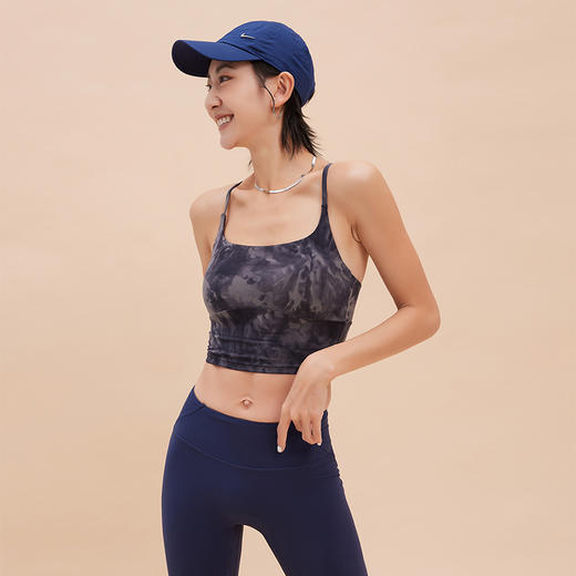 跃牌【周游世界】春夏新款瑜伽服女交叉美背聚拢内衣扎染运动文胸跑步健身吊带背心BR01348 商品图1