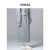 VIMAGE纬漫纪时尚简约松紧腰撞色系带设计秋冬新款半裙V2406115 商品缩略图2