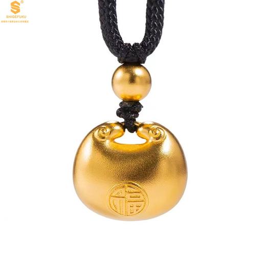 【品牌授权】【香港周六福】黄金钻石首饰 5D足金吊坠胖福[0.3克]（附赠K金项链） 商品图0