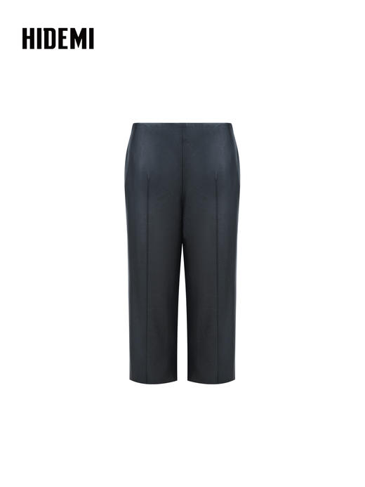 HIDEMI 大秀款进口绵羊皮极简6.5分裤喇叭皮裤 商品图11