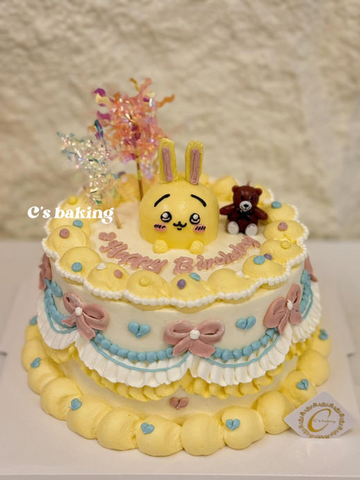 #复古风 #chiikawa #乌萨奇 #儿童蛋糕 #女孩蛋糕 忌廉蛋糕（默认自提，收费配送请联系客服） 商品图0