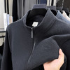 双面奥粒绒加厚男士立领卫衣外套秋冬季新款纯色休闲保暖拉链上衣 商品缩略图3