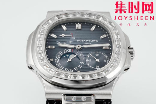 PPF潜心三年 真"芯"之作！百达翡丽PP鹦鹉螺系列5712GR 方钻牛仔蓝皮带款总裁 新升级V3版 男士腕表 商品图3