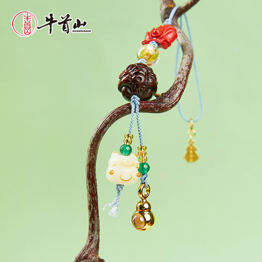 牛首山文创生肖款紫檀挂件手机挂件包包挂饰钥匙扣高级感创意礼物 商品图2