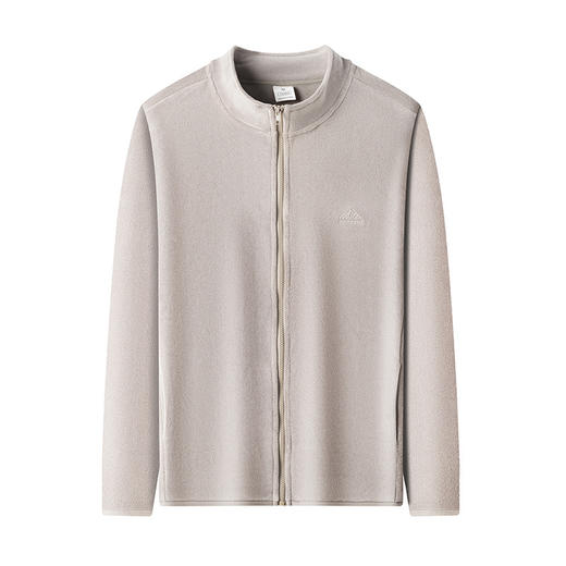 双面奥粒绒加厚男士立领卫衣外套秋冬季新款纯色休闲保暖拉链上衣 商品图4