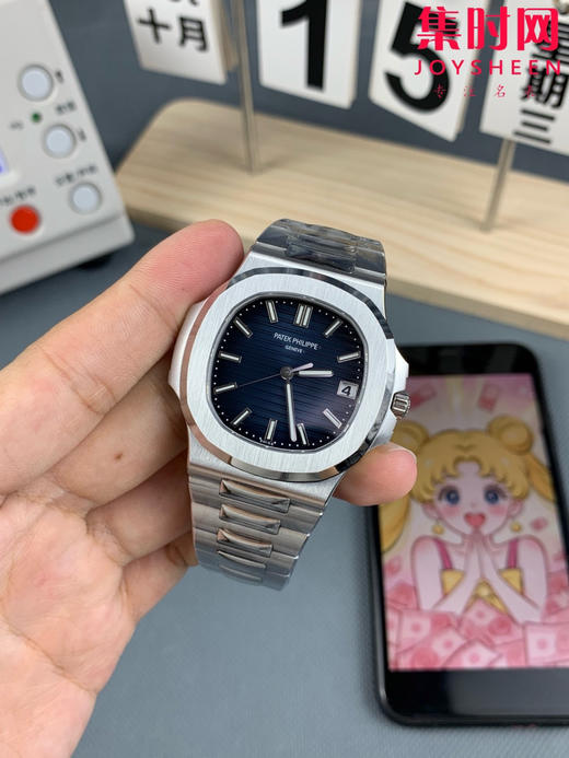 DDF配重版 百达翡丽 鹦鹉螺5811系列 深邃蓝 SW盘面 无法拒绝的5811渐变蓝一眼难忘 配重147克 丹东330一体机 男士腕表 表径41mm 商品图1