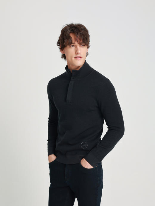 callisto深灰巴素兰羊毛半高领毛衣 商品图3