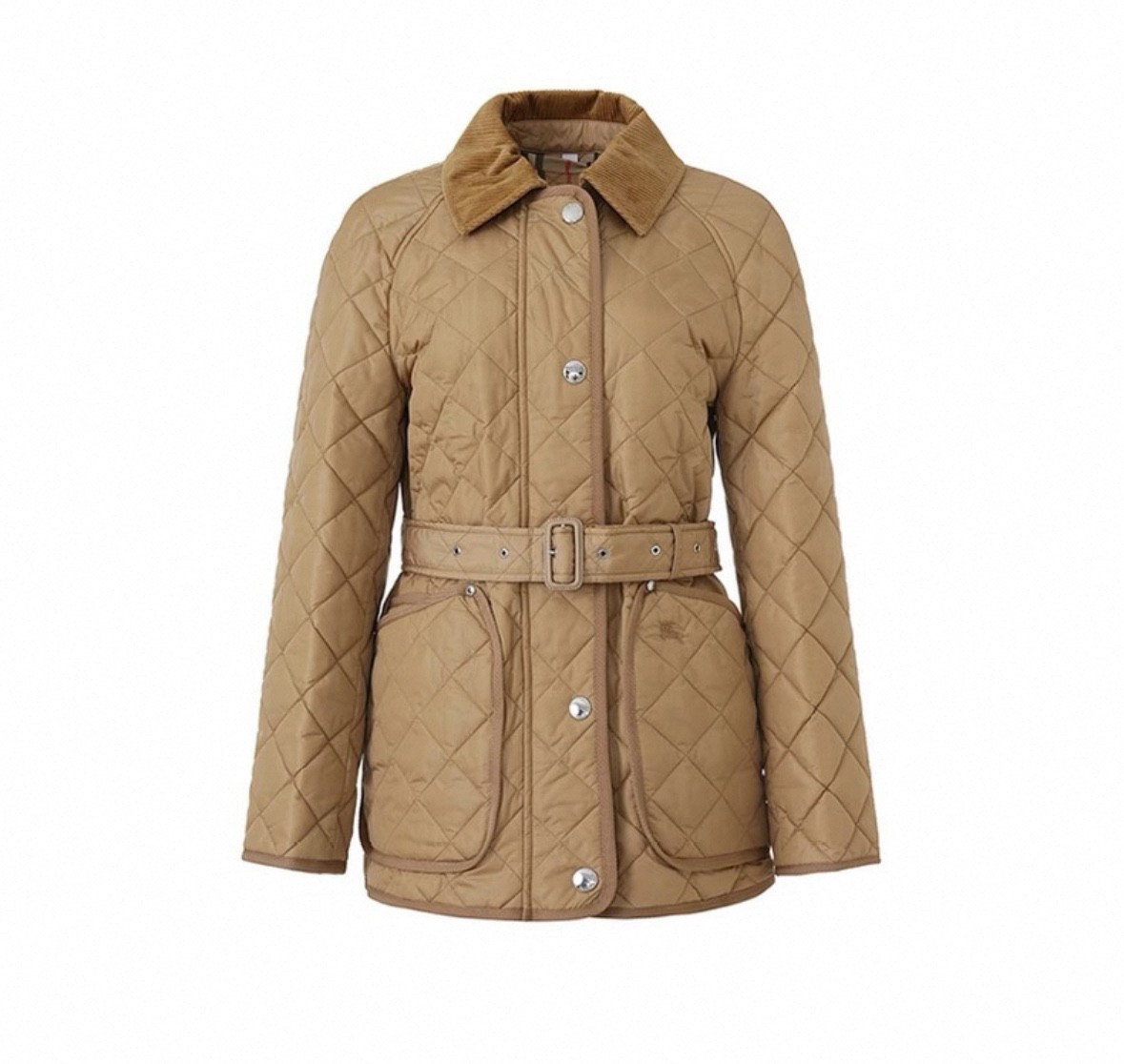 巴家25新品女士马术骑士刺绣绗缝薄款棉服