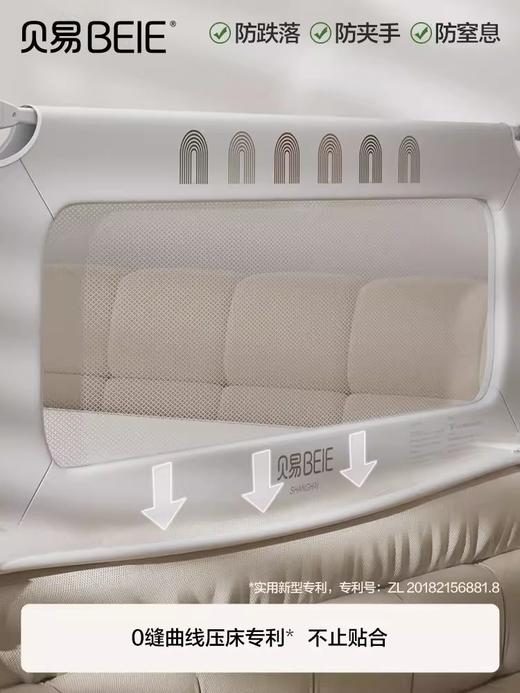 贝易床围栏宝宝防摔防护栏床边挡板婴儿防护一体床围栏床上免打孔 商品图1