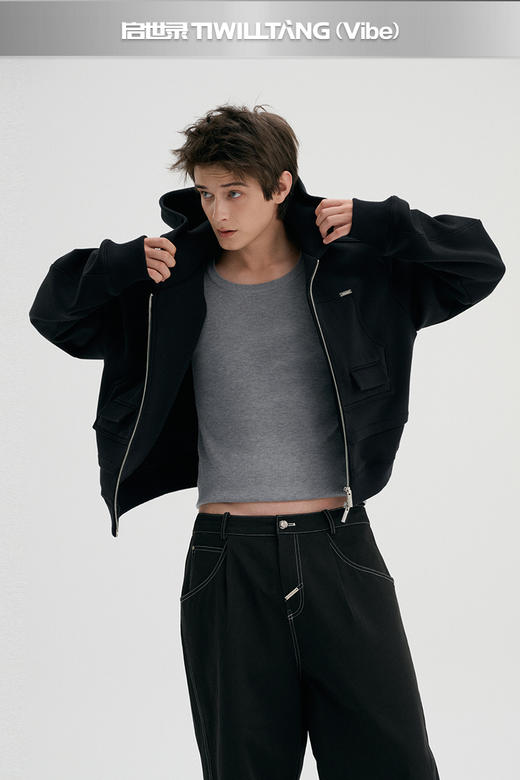 启世录TIWLLTANG“箔霭静域”标间宣言徽光掠影短赫印记连帽卫衣 商品图5