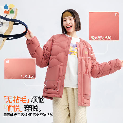 【女式葫芦羽绒服】森林棠25冬季新款女士宽松廓形轻软保暖外套羽绒服80932505 商品图2