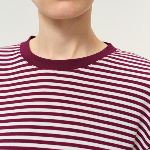 【积分换购不退货】【特惠不退货】伊芙丽圆领条纹T恤针织衫1FA601301 商品图2