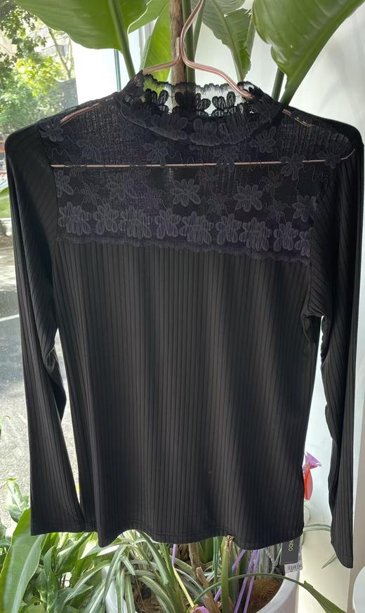 热奶肌底衣蕾丝小衫立领高弹舒适内穿外搭自带气质款16685101 商品图6