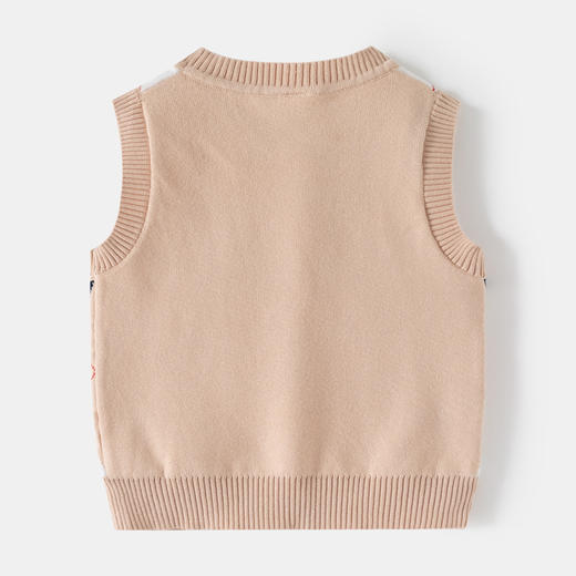 【79元2件】儿童双层棉线针织毛衣背心 秋冬百搭毛衣马甲 商品图8