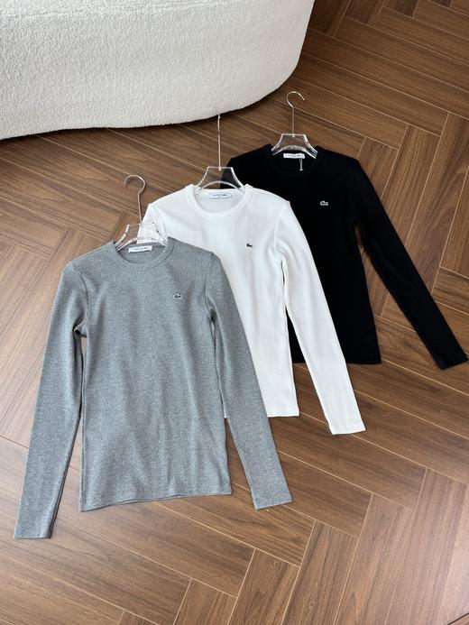 法国🐊女装25纯色圆领修身正肩T恤打底衫 商品图10