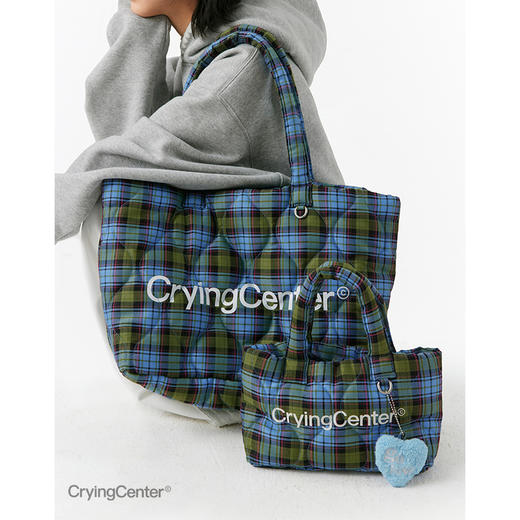 CryingCenter 格纹云朵挂件包 斜挎包单肩包 哭喊中心 商品图1