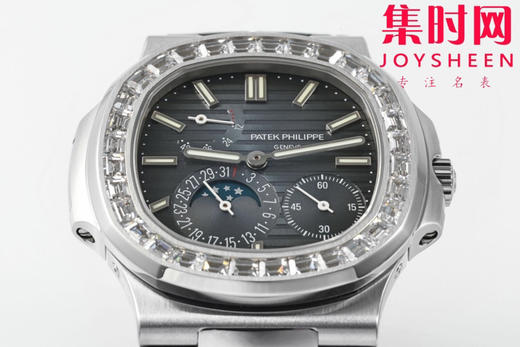 PPF潜心三年 真"芯"之作！百达翡丽PP鹦鹉螺系列5712GR 方钻牛仔蓝皮带款总裁 新升级V3版 男士腕表 商品图3