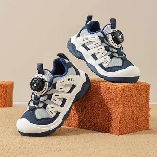 ANNIL/安奈儿童鞋男女童冬季运动鞋儿童绒绒靴保暖二棉鞋旋钮加绒运动鞋HM5405614 商品图2