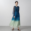 【林栖设计小店】桑蚕丝连衣裙青绿度假风新中式气质2025秋冬新款真丝裙女T1954194 商品缩略图0