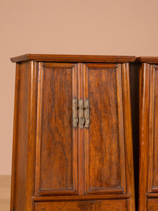 清	黄花梨带柜膛圆角柜摆件（一对） 商品图2