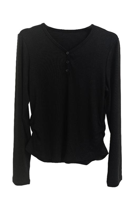 VIVIAN LIU薇薇安刘C2547310秋季女装新款V领三粒扣打底衫 商品图5