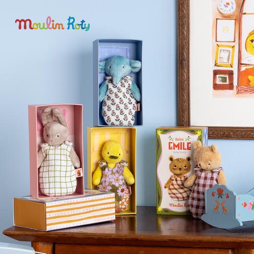 Moulin Roty 妮妮兔宝宝 玩偶 礼盒 适合3岁+ 米努奇卡斯系列 法国品牌-681032 商品图3