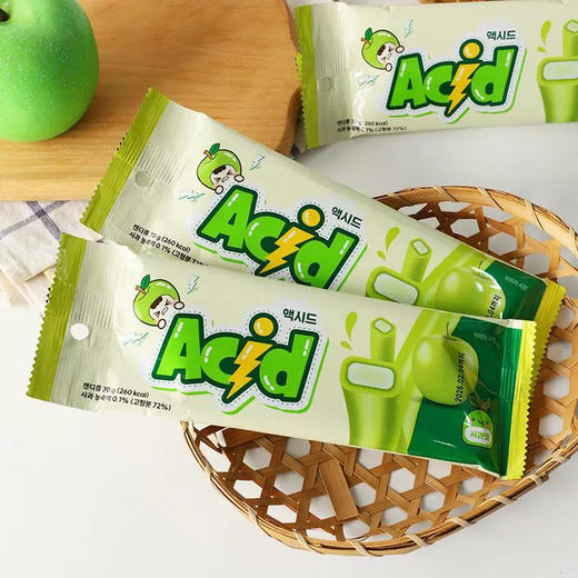 韩国YEM苹果味长条夹心糖70g 商品图3