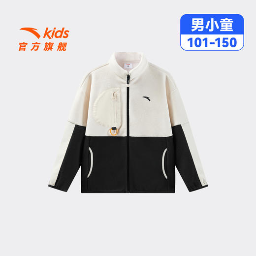 安踏儿童外套男小童摇粒绒上衣2025秋冬新款宝宝可爱保暖厚外套潮352549742 商品图0