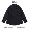 30041SDSA男士秋冬新款痞帅男装美式小众编织拼接翻领长袖衬衫时尚百搭 商品缩略图0