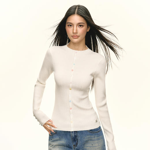 Ariseism 美式复古毛衣女秋季新款修身上衣 商品图0