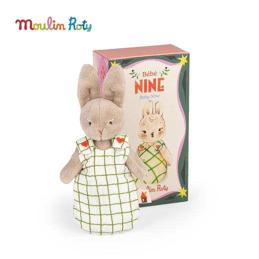 Moulin Roty 妮妮兔宝宝 玩偶 礼盒 适合3岁+ 米努奇卡斯系列 法国品牌-681032 商品图0