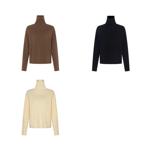 两三事 柔软独白 2025冬季新款百搭高领套头针织衫女打底外穿 商品图4