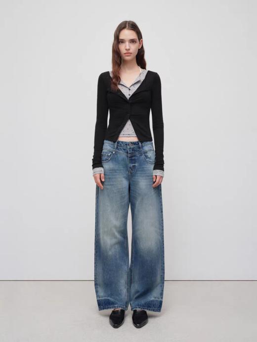 出逃赤岗西/25AWT183/莱赛尔波点长袖T恤 商品图1