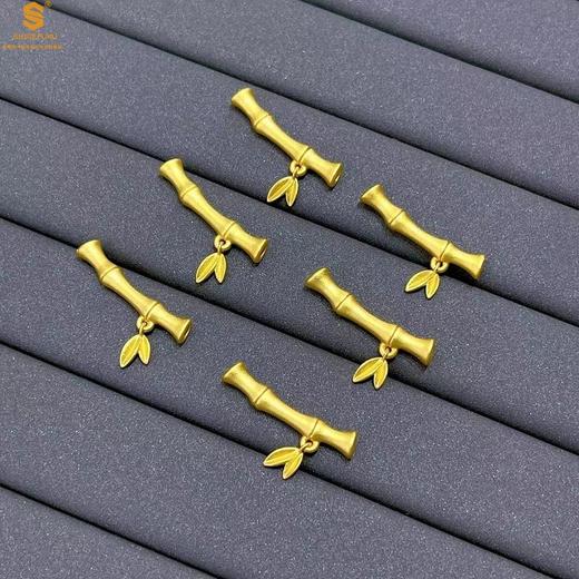 【品牌授权】【香港周六福】黄金钻石首饰 5D足金吊坠竹节开花（附赠K金项链） 商品图2