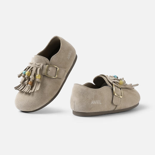 ANNIL/安奈儿童鞋女童韩系软底时尚休闲串珠皮鞋潮儿童鞋子HG5302569 商品图1