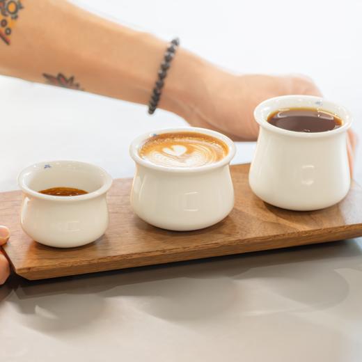 【新品首发】泰摩&孙磊 泰摩咖啡品杯三两杯-浓缩、奶咖、黑咖/陶瓷咖啡杯套组 联合研发 商品图6