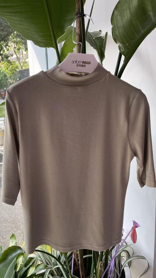 热奶肌底衣五分袖小立领内搭外穿高弹舒适透气16635112 商品图5