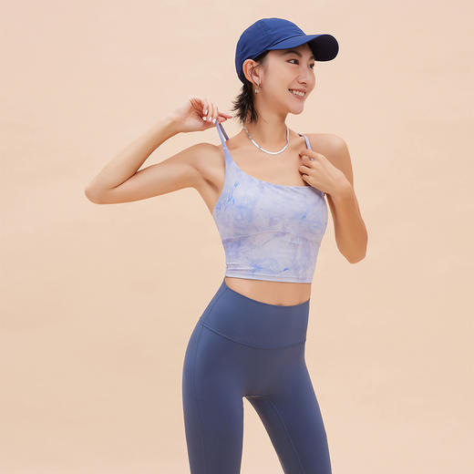跃牌【周游世界】春夏新款瑜伽服女交叉美背聚拢内衣扎染运动文胸跑步健身吊带背心BR01348 商品图2