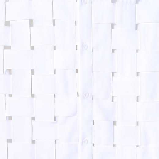 30041SDSA男士秋冬新款痞帅男装美式小众编织拼接翻领长袖衬衫时尚百搭 商品图3