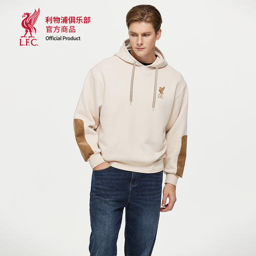 【官方正版】利物浦俱乐部 | 浅卡其色帽衫秋季保暖连帽卫衣 商品图2