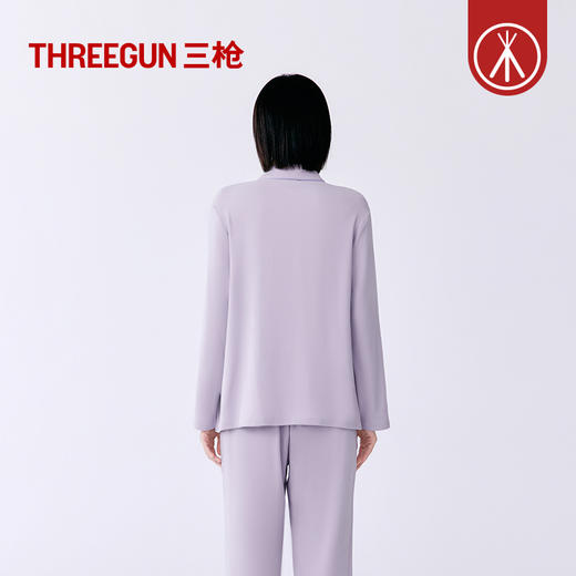 Threegun三枪 朵绒棉翻领开襟女士家居套-T80088D02 商品图2