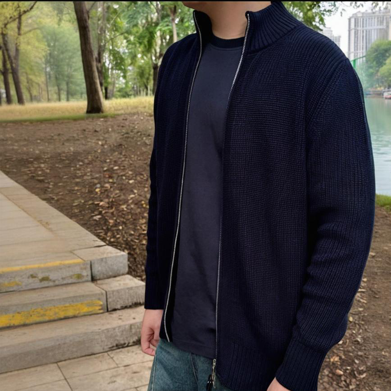 严选 | 马吉拉同款 针织拉链立领外套 男女同款（同厂同面料）