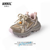 ANNIL/安奈儿童鞋男女童复古老爹鞋新款防滑运动鞋冬季加绒加厚厚底童鞋HM5405654 商品缩略图1