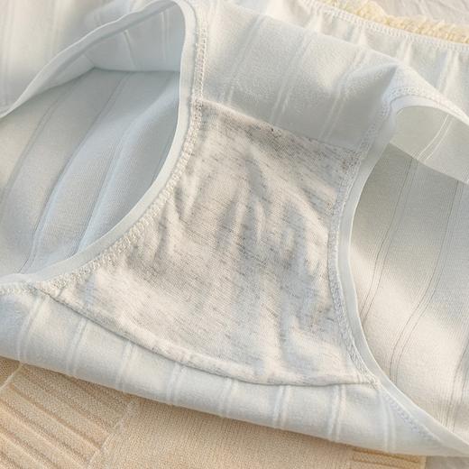 双十一特惠39.9抢5条 温柔治愈系【超值5条装】10A抑菌棉裆少女纯棉学生字母木耳边简约条纹蝴蝶结女士三角内裤 商品图3