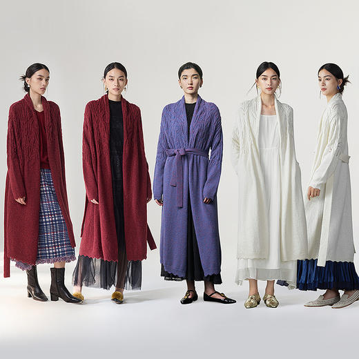 【林栖设计小店】提花毛织外套优雅多色百搭宽松显瘦2025秋冬新款毛衣女1954050 商品图12