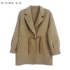 VIVIAN LIU薇薇安刘A2559303秋女装新款中长款牛角扣插肩羊毛大衣 商品缩略图0