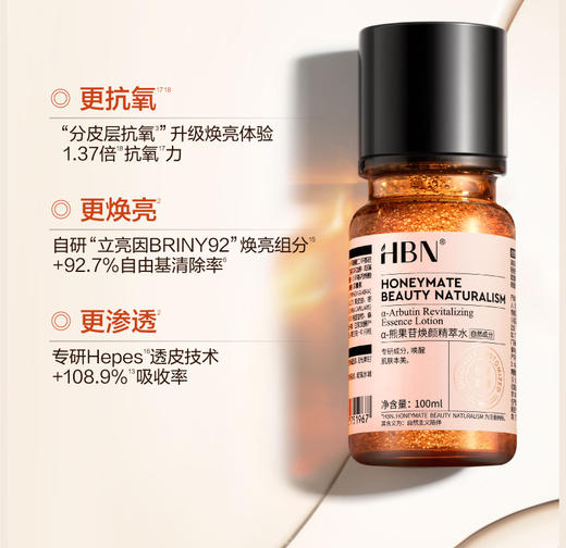 赠发光水30ml*2+洁面20g+面膜1片    HBN发光水100ml+洁面乳100g2件套 商品图2